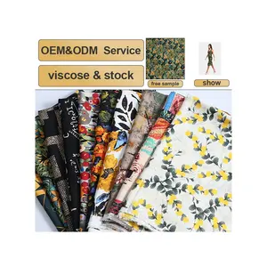 Stock 140GMS%100 Viscose Printed Fabric Sold Well In The North American Market