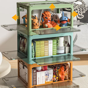 Livres d'organisation intérieurs à bas prix bacs colorés transparents vêtements en plastique armoire à jouets pratique boîte <span class=keywords><strong>de</strong></span> <span class=keywords><strong>rangement</strong></span> pliable extérieure - Product Image 5