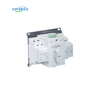 Commutateur de transfert automatique double alimentation L+N 230V 220V CA 63A 2P monophasé 2 voies, modèle mini ATS 2 entrées 1 sortie 2P-125A 2P-63A 100A