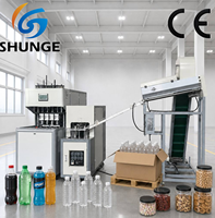 Nouvelle machine de soufflage semi-automatique à 4 cavités de petite capacité avec alimentateur automatique pour bouteilles de café et d'eau potable