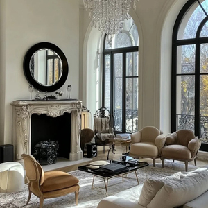 เตาผิงหินอ่อนสีเบจธรรมชาติสไตล์ราชวงศ์สุดหรูพร้อมด้วยความอยากด้วยมือสำหรับวิลล่าห้องรับแขกโรงแรมในร่ม - Product Image 4