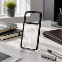 Coque de téléphone magnétique à panneau arrière interchangeable pour iPhone 17 18 Pro, avec décalcomanie personnalisée DIY, coque transparente et aimants puissants