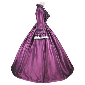 Classico viola medievale europeo e americano Victoria <span class=keywords><strong>Lolita</strong></span> abito regolabile arruffato - Product Image 3