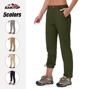 Pantalones de Senderismo para Hombre, Ligeros, Resistentes al Agua, Transpirables, de Nailon, con 6 Bolsillos - Product Image 1