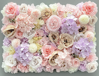 Sewa Dinding Bunga Buatan Warna-warni dari Boxwood untuk Dekorasi, Cocok untuk Acara Pernikahan, Warna Pink Hijau