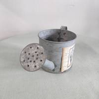 Vente en gros d'arrosoir vintage personnalisé maison jardin plante bougie pot d'eau galvanisé gris pot de fleur jardinière