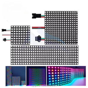 WS2812B RGB LED digitale flessibile indirizzabile singolarmente pannello luce WS2812 8x8 16x16 8x16 8x32 modulo matrice schermo DC5V 5050 RGB - Product Image 6