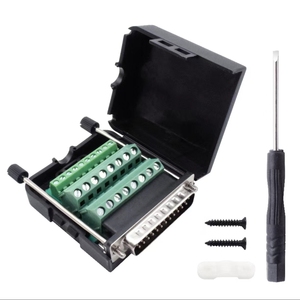 Bán hàng nóng screwlock thiết bị đầu cuối <span class=keywords><strong>DB25</strong></span> nối 24way vỏ màu đen dsub25 nối Nam Nữ với solderless VGA tín hiệu kết nối - Product Image 2