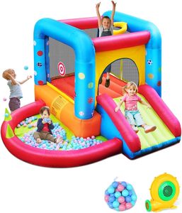 Château gonflable bleu clair personnalisé avec toboggan et piscine à balles, grande structure gonflable d'extérieur pour la <span class=keywords><strong>location</strong></span> événementielle - Product Image 4