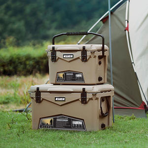 Nevera rotomoldeada Kuer de 20L, aislada, para acampar al aire libre, pescar, almacenar, transportar alimentos frescos y cadena de frío. - Product Image 3