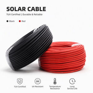 <span class=keywords><strong>สาย</strong></span>เคเบิลโซลาร์เซลล์แบบ Twin Core สีแดงดำ รุ่น <span class=keywords><strong>PV1</strong></span>-<span class=keywords><strong>F</strong></span>/H1Z2Z2-K ขนาด 2x4 มม.² และ 2x6 มม.² ชนิด XLPO ป้องกันรังสียูวี สำหรับระบบแบตเตอรี่เก็บพลังงานแสงอาทิตย์ภายในบ้าน - Product Image 2