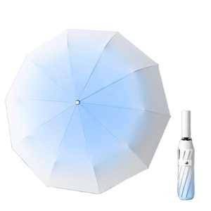 Parapluie en fibre de verre UV automatique à 3 plis personnalisé avec logo imprimé dégradé de couleurs fortes parapluies inverses pour cadeaux d'<span class=keywords><strong>occasion</strong></span> - Product Image 2