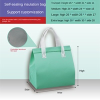 Sac isotherme en aluminium à motif léopard avec poignée, pour la restauration, les plats à emporter, la restauration rapide, l'isolation des écrevisses, vente en gros
