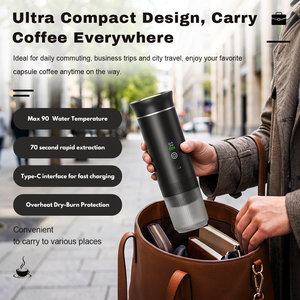 เครื่องชงกาแฟแคปซูลแบบพกพา ดีไซน์กะทัดรัด รองรับ OEM/ODM 3 in 1 ใช้แบตเตอรี่และ USB สำหรับใช้ในครัวเรือน - Product Image 3