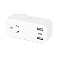 Prise intelligente mini 101AU 15A avec Wi-Fi, commande vocale Alexa, 2 ports USB, matériau PC, protection IP21