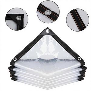 Bâche en polyester enduit transparente et imperméable, épaisse, pour jardin, protection contre la pluie, couverture transparente pour plantes, anti-UV, toile isolante 1000D - Product Image 1