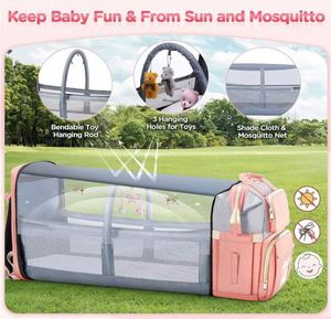 Free Sample Diaper Bag <b>Backpack</b> <b>Waterproof</b> Diaper Bags for Travel with Insulated Milk Bottle Pocket Large Capacity and Stroller - Product Image 3