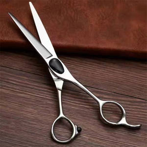 Ciseaux de coiffure professionnels personnalisables, 6 pouces, ciseaux plats, acier inoxydable 440C, pour droitiers, usage beauté - Product Image 1