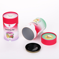 Emballages de thé en papier kraft biodégradable de qualité alimentaire, tubes pour compléments alimentaires, doublure en papier blanc, logo/design graphique personnalisé