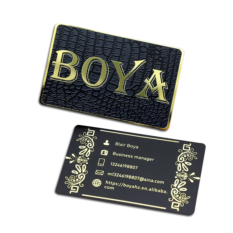 Acero inoxidable Metal en blanco espejo oro tarjeta de membresía tamaño Vip Grado Superior venta al por Mayor moderno logotipo personalizado de lujo