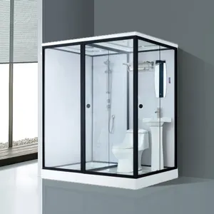 KMRY Unité de salle de bain modulaire tout-en-un portable Douche cabine de douche carrée Douches avec toilettes Salle de bain préfabriquée