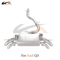 Système d'échappement KA Tuning pour Audi Q3 2.0T en acier inoxydable Catback avec silencieux et soupape
