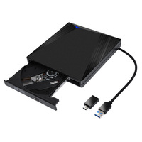 Unidad de CD/DVD Externa USB y Tipo-C 3.0, Grabadora y Reproductor de DVD-RW para Computadora Portátil, de Escritorio, Windows, Mac, PC