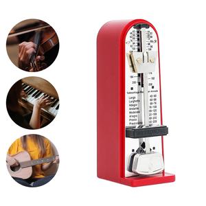 Metronomo meccanico universale per chitarra Ukulele strumenti musicali Logo personalizzato tamburo rosso e tamburello tipo - Product Image 6