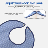 Tablier adulte sans manches à la mode pour femmes vente en gros protecteur de vêtements imperméables réutilisables bavoir lavable avec motif imprimé