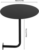 Table basse murale ronde, table à collation, petite table d'appoint pour café, restaurant