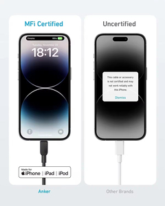 <span class=keywords><strong>Cable</strong></span> <span class=keywords><strong>Anker</strong></span> 310 USB C a iOS de 3 pies/6 pies, Trenzado de Nailon, <span class=keywords><strong>Cable</strong></span> de Datos USB C a Lightning de 8 Pines, Certificado MFi para <span class=keywords><strong>iPhone</strong></span> 14, 13, 12 Series - Product Image 6