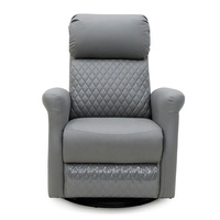 Fauteuil inclinable manuel Geeksofa en tissu microfibre moderne pour salon de beauté, avec fonctions de bascule et pivotant, idéal pour le salon.