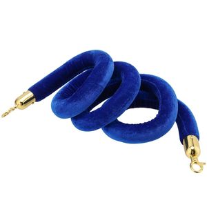 4-חבילה 5 ft כחול קטיפה stanchion חסם חבל בקרת תנועה אביזר - Product Image 6