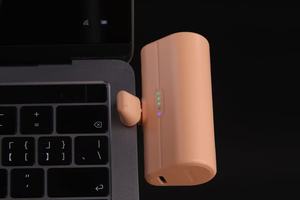 WHYSTLE 립스틱 5000mAh 초슬림 보조배터리 고속 충전 리튬 배터리 타입 C 휴대용 충전기 (모바일 폰용) - Product Image 3