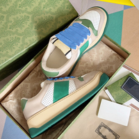 Chaussures de luxe, baskets unisexes de créateur, style streetwear tendance, été automne, dessus en cuir véritable, tendance mode