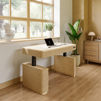 Bureau debout ergonomique moderne en bois massif à hauteur réglable, double moteur, hauteur réglable en trois niveaux, durable, prix usine