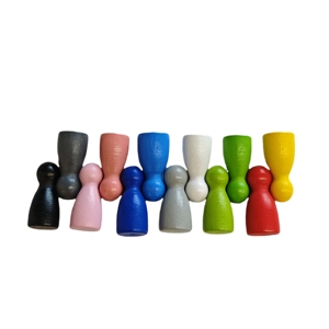 12*25MM coloridos peones de madera dados Cubo de mesa educativo Ludo accesorios componentes para juego de mesa de Cartas Familiares - Product Image 6