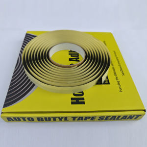 Ruban adhésif d'étanchéité en caoutchouc butyle gris-noir Sanzhou pour réparation de carrosserie automobile et phares, idéal pour les bus INYATHI - Product Image 1