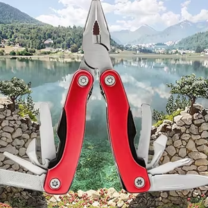 11-in-1 Stainless Steel Folding Utility Pocket <b>Pliers</b> Multitool with Carrying Pouch for Cutting Industrial Use OEM Customizable - Product Image 6