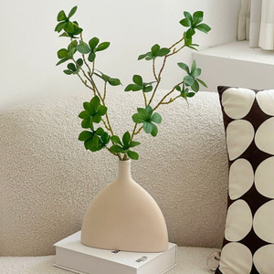 Vase en plastique en forme d'éventail, mélamine blanche, pour arrangement floral, décoration de salon, ornement de table à manger, accessoire de photographie - Product Image 3
