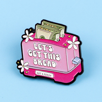 Broche en émail de dessin animé, mignonne, en forme de pain, épingles de revers, badges pour sacs à dos, accessoires vestimentaires, bijoux vintage, cadeaux pour amis