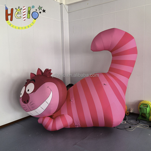 Modèle gonflable <span class=keywords><strong>Alice</strong></span> au pays des merveilles, décoration de fête d'anniversaire ou de mariage, chat du Cheshire gonflable rose - Product Image 2