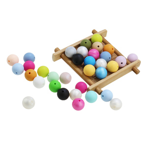 Perles de dentition en <span class=keywords><strong>silicone</strong></span> sans BPA, qualité alimentaire, pour bébés, en vrac, 15 mm, lettres - Product Image 3