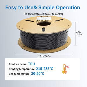 Filamento LONQI TPU 95A de 1.75mm y 250g, Alta Elasticidad, Flexible, Fácil de Imprimir, Mini Bobina de Muestra TPU95A, Filamento para Impresora 3D - Product Image 6