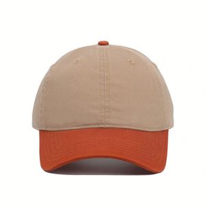 Casquette de baseball en sergé de coton lavé, douce, bicolore, à 6 panneaux, pour la vente en gros - Product Image 3