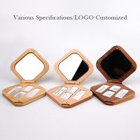 Palette de maquillage blush de haute qualité Vietnam WeWood, étui en bambou, poudre compacte pigmentée, fard à paupières estampillé, cosmétiques recyclés