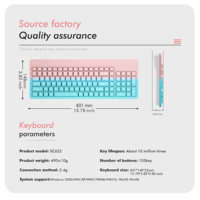 Nouveau clavier sans fil de bureau aux couleurs dégradées avec touches silencieuses, design ergonomique et fin, connexion stable 2.4G