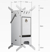 Réchaud manuel pliable ultra-portable à haute efficacité pour bois et charbon de bois, idéal pour le camping hivernal, les pique-niques et les barbecues en extérieur