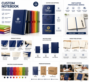 Taccuino Diario di Alta Qualità in Similpelle PU con Copertina Rigida A5 A6, <span class=keywords><strong>Quaderno</strong></span> per Ufficio a Righe con Stampa Personalizzata e Logo - Product Image 5