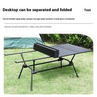 Table de rouleau d'oeufs pliante Portable en alliage d'aluminium Table de rouleau d'oeufs en métal pour Camping en plein air pique-niques plage à manger